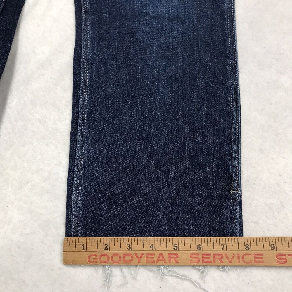 JUDY BLUE Cropped Straight Jeans Women 13/31 (34x27) Whiskered Dark Wash Stretch - Picture 9 of 14